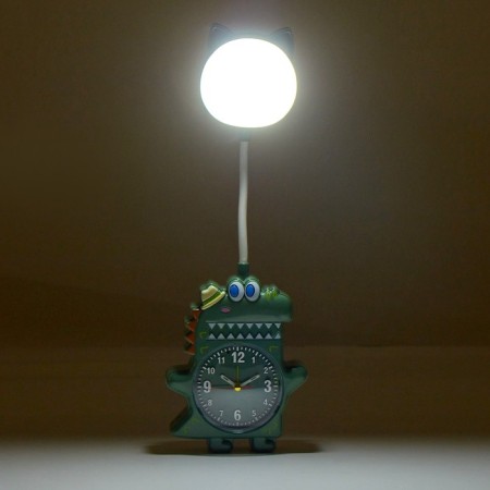 Dinosaur's backlight hours for children, curly, smooth move, on batteries 2aa-4