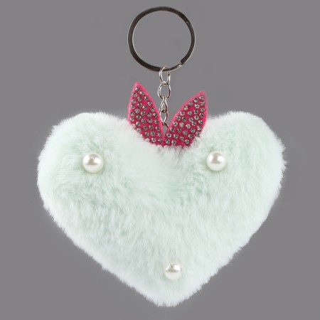 Trick "heart" with ears, 7 cm, blue color