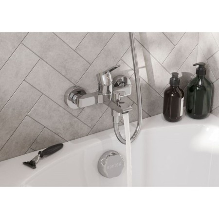 Santek Nyra bath mixer, short surplus, with accessories, chrome-3