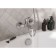 Santek Nyra bath mixer, short surplus, with accessories, chrome