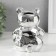 Piggy bank Ceramics "Bear 3D" silver 11x9.5x14.3 cm