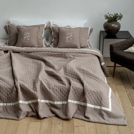 Set: a bedspread with pillowcases “Initials”, size 240x240 cm, 40x40 cm - 2 pcs, 50x70 cm - 2 pcs