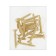 Bear loop 100x74x2.3 mm, gold coating