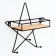 Wall hanger with a shelf "Zvezda", with backlight, 3 hooks, black