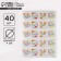 A set of business stickers “Made with a soul”, 40 pcs, 4 x 4 cm