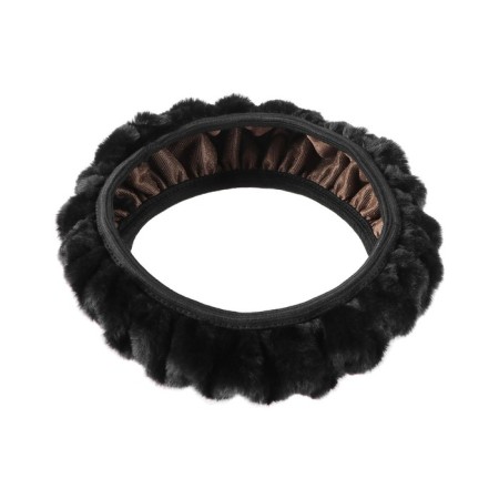 Torso steering wheel, fur, multi -size, black-3