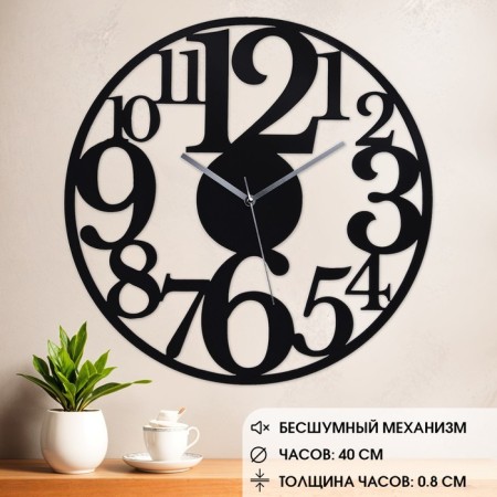 Watching a metal from metal "Large numbers", silent, D-40 cm, aa