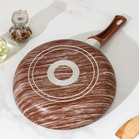 Deep pan Kantry, D = 26 cm, plastic handle, anti -stick coating, brown color-2