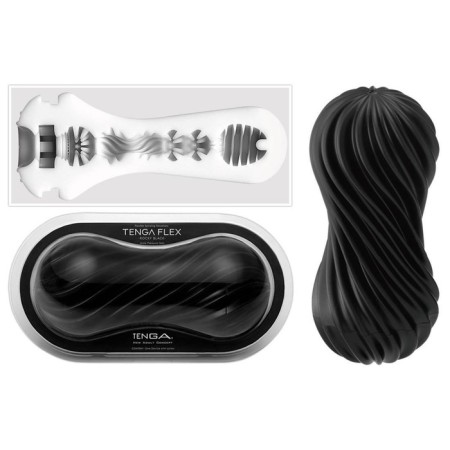 Masturbator Unrealistic Tenga Flex Rocky Black, black