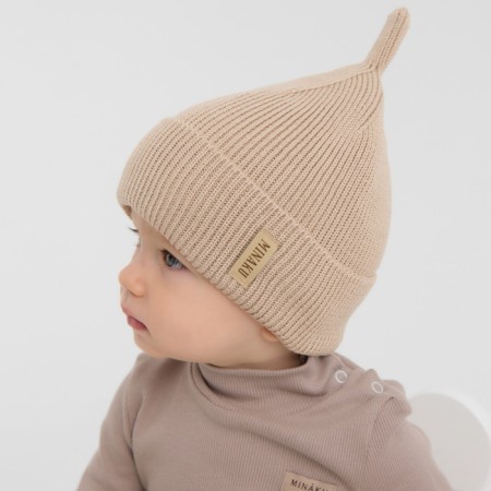 Children's hat minku rr 50-52, beige color-2