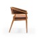 Warm Vibes lunch chair, beech frame, polyester fabric, Cinnamon color