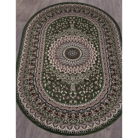 Oval Merinos Gavana carpet, size 200x400 cm, Green color-1