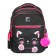 School backpack, 40 x 33 x 19 cm, ergonomic back, stavia "muzzle", black/pink