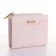 Women's wallet on the button, pink color