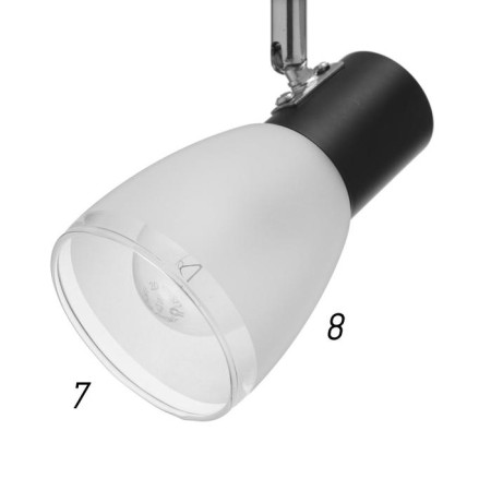Economic light of Kira 2x60W E14, chrome/black 43x12x21 cm-4