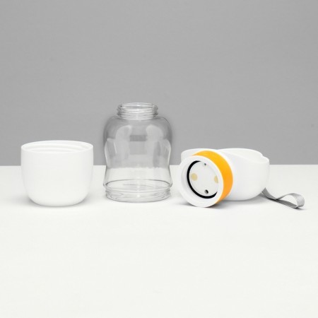 Walking drinker 585 ml+feed container, yellow-4