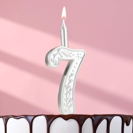 Candle for the Silver Pattern cake, number "7"