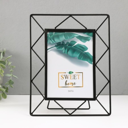 Photo frame Metal in 1 photo 13x18 cm "Loft. Triangles" black 20.5x1x25 cm