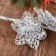 Flowers artificial shine "Three lace chamomiles" 8x60 cm, silver