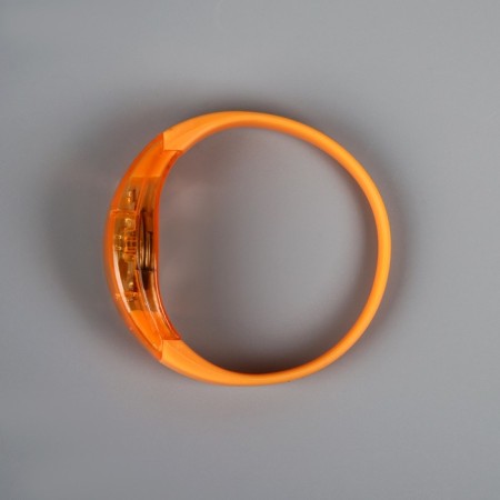 LED Bracelet Orange batteries CR2016x2, glow orange-3