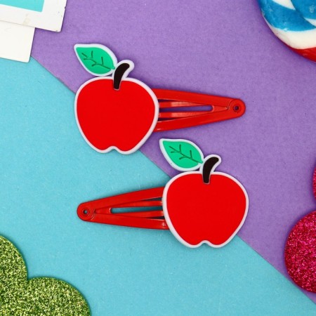 Invisibility for hair "Abel" (set 2 pcs) ripe apple, 5 cm, red