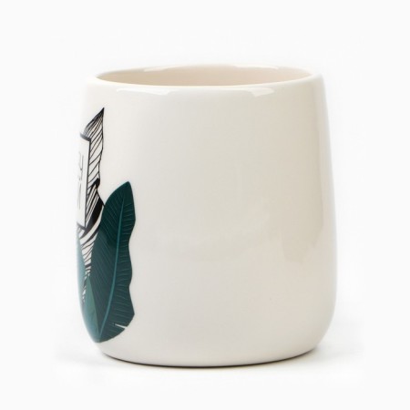 Ceramic mug with a lid and a spoon "Dream", 450 ml, beige color-2