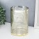 Glass of glass for 1 candle "strips" gold 15x10x10 cm