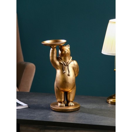 Steam for the little things "Bear", polystone, 45 cm, color gold-1