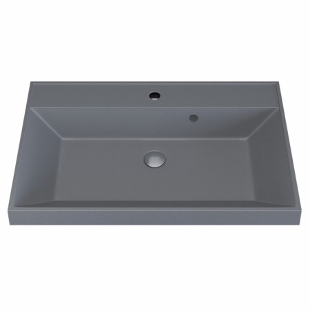 Sink uperwood Classic quartz 70 cm, quartz, gray matte, concrete-4