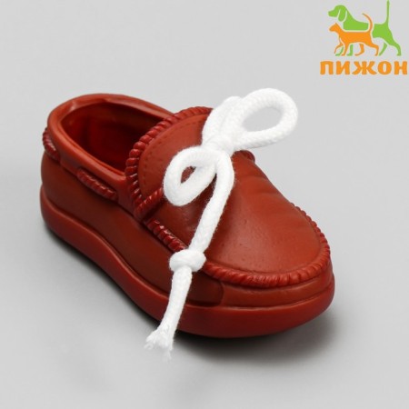 A toy with a rope "Mokasins", 13 cm, dark brown