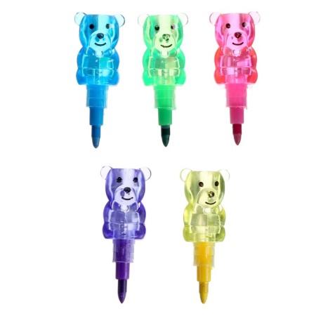 Wax pencil "Bear", set of 5 colors-3