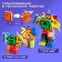The set of robots "Robo numbers", transforms, gather in 1 robot