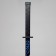 Souvenir weapon "Katana Seven" 105 cm, embossed blade, black handle, polystyrene foam