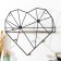 Hooks decorative metal with a shelf "loft. Heart" black 28.5x9x30 cm