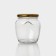 A set of glass cans with a golden lid and label, TO-82, 0.55 l, 6 pcs