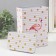 Rectangular metal box "Flamingo and golden peas" nr 2 pcs 7x11x18.5 8.5x14x20 cm