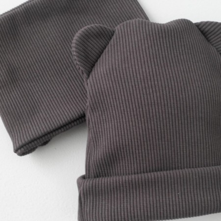 Kinderlitto Piccolino Kinderlitto kit, 2 items: hat, snood, age 2-3 years, color graphite-2