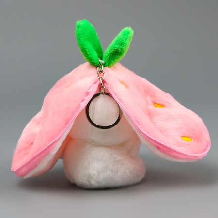 Soft toy "Bunny Klubnik" on the key fabric, 11 cm-7