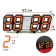 Electronic desktop watches, with a suspension, red indication, 9 x 23 cm, from USB