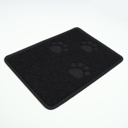 2-in-1 rug for a bowl/toilet for animals with rounded corners, 48 ​​x 35 cm, dark gray-1
