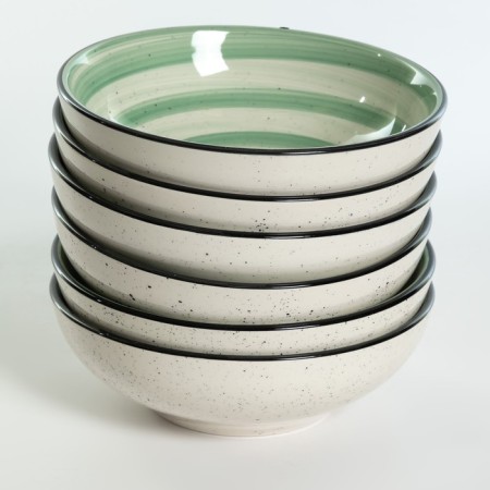 A set of deep plates of Elrington “Airgraph. Pistachio breeze ", 18 cm, 750 ml, 6 pcs-1