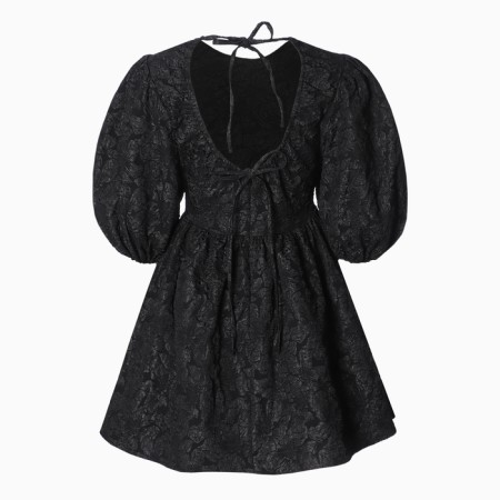 Women's dress with a neckline on the back MIST, p. L, black-5