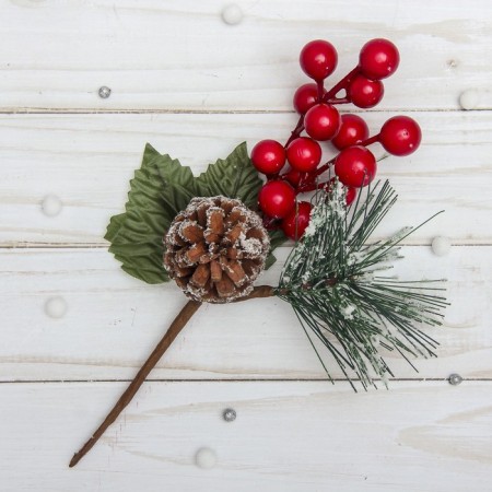 Decor "Winter Dreams" berries and bumps, 20 cm-1