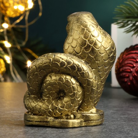 Figure "Snake Yin-Yang" Old Gold, 6x5x4cm-2