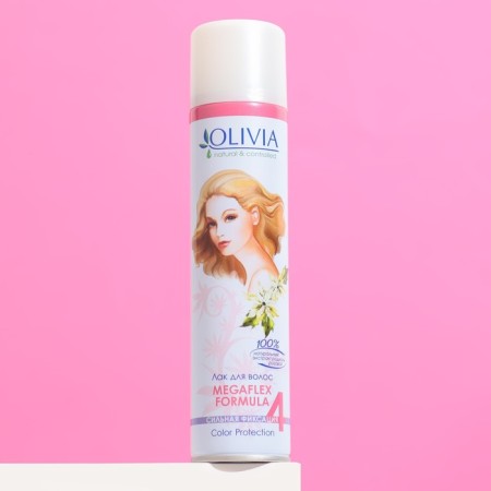 Hair varnish strong fixation "Olivia" with Rhodiola Rozova extract, 250 ml