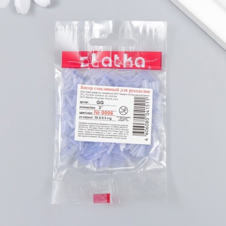 Beads "Zlatka" Glass 10 g, size 3 ", 6 mm, No. 0006 St.-2