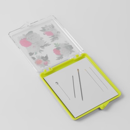 Magnetic needle "flowers", with needles, 7 × 8 cm, yellow color-2