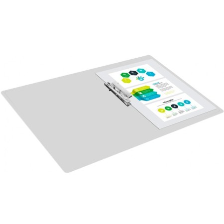 Folder with A4 clamp, 500 microns, spine 15 mm, calligrata, up to 100 sheets, white-4