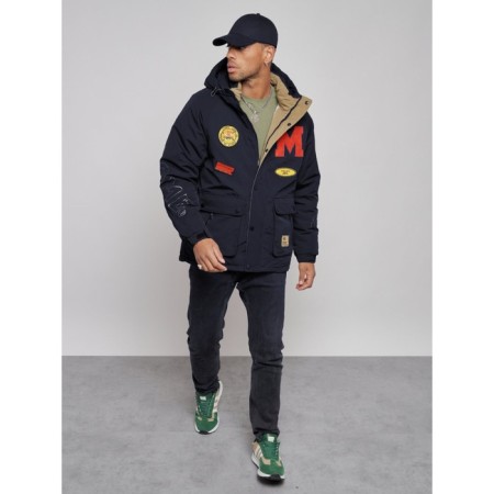 Male jacket, size 48, dark blue color-8