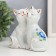 Souvenir ceramics "2 kitten in a flower" 9.5x4.5x10.6 cm